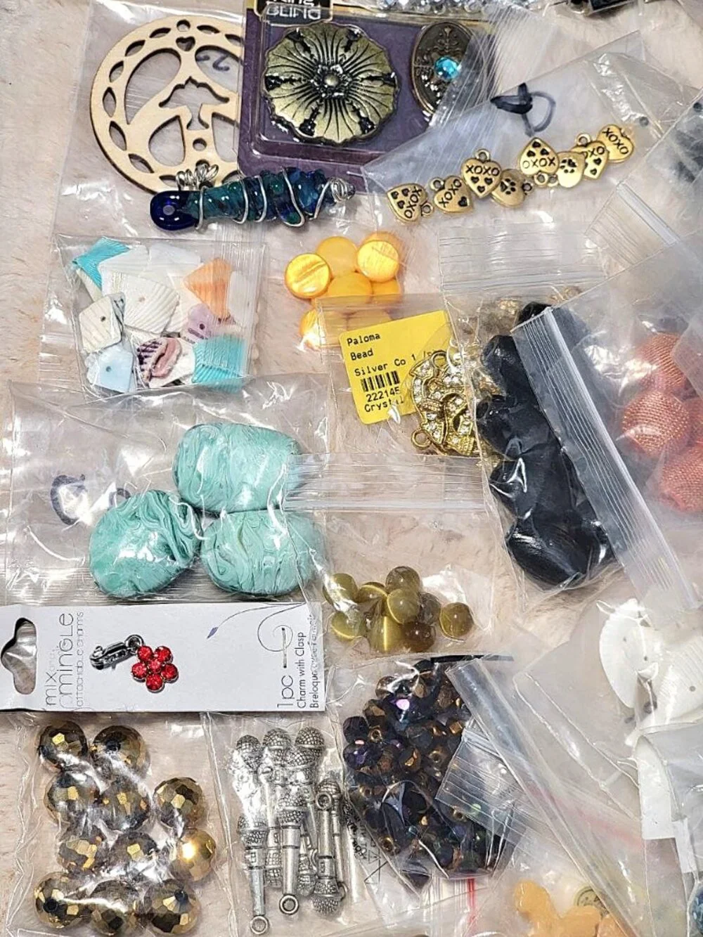 HUGE 4.5lb Destash Lot Jewelry Making Beads Findings Cabachons Various Mats #I